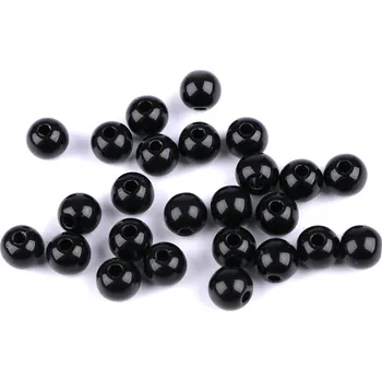 Plastové korálky Color Ø8 mm černá 7 g