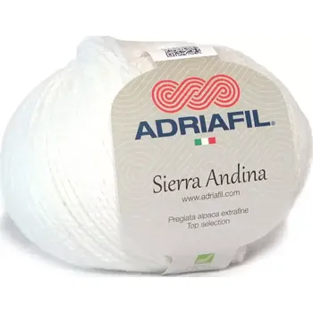 Příze Adriafil Sierra Andina 02 Bílá (Alpaková příze Sierra Andina Bianco)