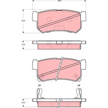 Brzdová destička TRW Brzdové destičky GDB3382