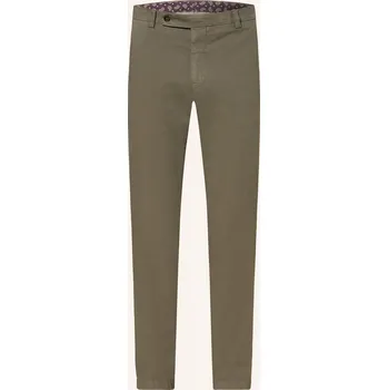 Pánské oblečení Berwich Pánské Chino Kalhoty Morello Slim Fit, olivová, 50