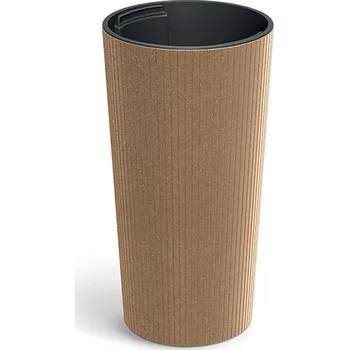 Květináč Lamie Slim Eco Wood přírodní, varianta 30 cm