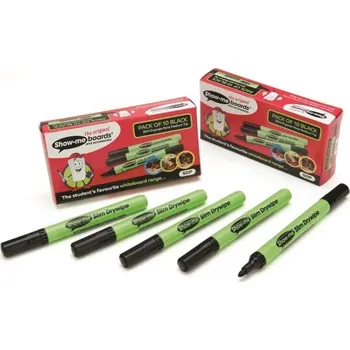 Show-me Popisovače černé, středně silný hrot – 10 ks -