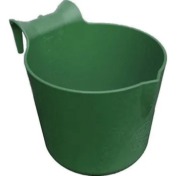 krmítko pro hospodářská zvířata Závěsný žlab OK Plast kruhový s výlevkou 8 l tmavě zelený