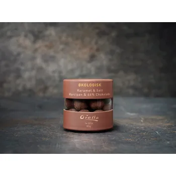 Čokoláda Oialla Bio marcipánovo-čokoládové kuličky s příchutí slaného karamelu 80 g