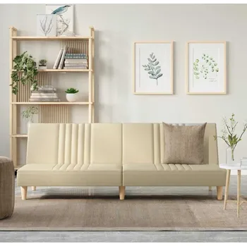 Pohovka vidaXL Rozkládací pohovka textil [351881] Barva: krémová