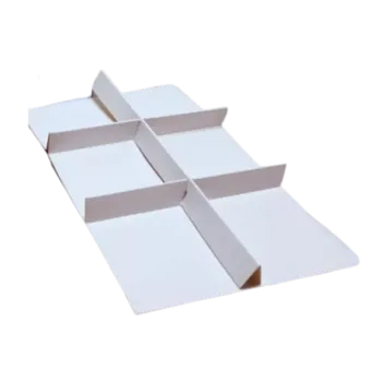 Krabice na pečivo Mřížka do krabičky bílá 22x15x2 cm ( 6 políček )