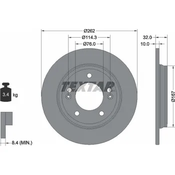 Brzdový kotouč Brzdový kotouč TEXTAR 92314403