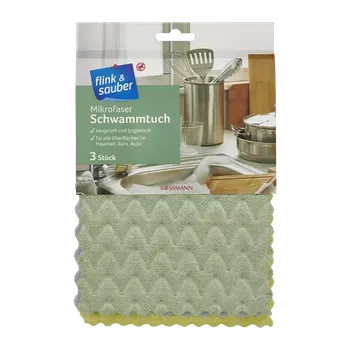 Utěrka flink & sauber Houbičkové utěrky z mikrovláken 3 ks