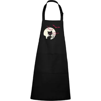 Kuchyňská zástěra DOBRÝ TRIKO Zástěra s potiskem Kočka a netopýři Barva: Černá