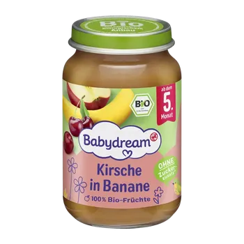 Babydream BIO ovocné pyré banán, višeň a jablko 190 g