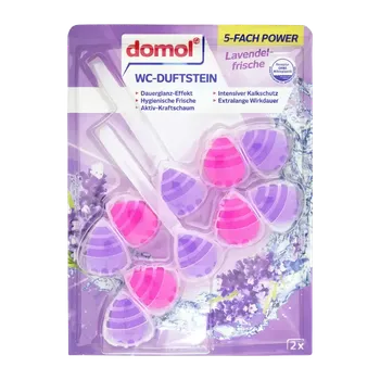 WC čistič Domol WC Blok 5v1 Levandule 2x 55 g 110 g
