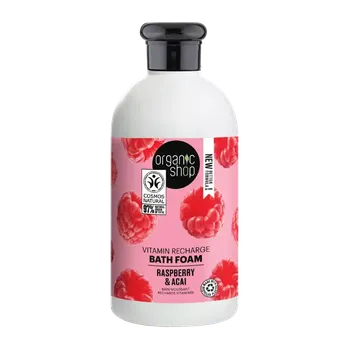 Koupelová pěna Vitaminová koupelová pěna Malina a acai Organic Shop 500 ml