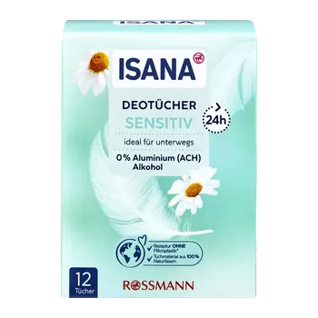 Hygienický ubrousek ISANA Deo vlhčené ubrousky Sensitive 12 ks