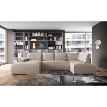 Sedací souprava PCo Rohová sedací souprava FARO U2 (140), 349 cm Roh sedačky: Levý roh, Barva látky: POSO 27 (Pudrová)