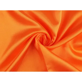 Satén jemně tuhý metráž oranžová 1 m