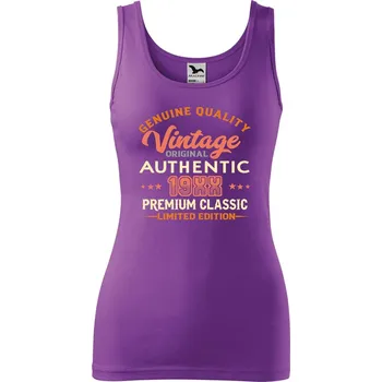 DOBRÝ TRIKO Dámské tílko s potiskem Original vintage Velikost: S, Barva: Fialová