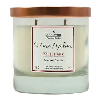 Svíčka Aromatium Vonná svíčka Pure Amber se 2 knoty