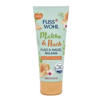 Kosmetika na nohy Fusswohl Balzám na nohy a nehty Matcha a broskev 75 ml