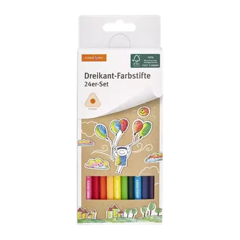 Pastelka Schreibwelt Barevné pastelky trojhranné 24 ks