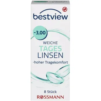 Kontaktní čočky Best View Denní kontaktní čočky -3,00 8 ks