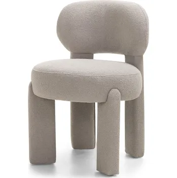 Jídelní židle Jídelní designová židle Falone boucle šedo-béžová