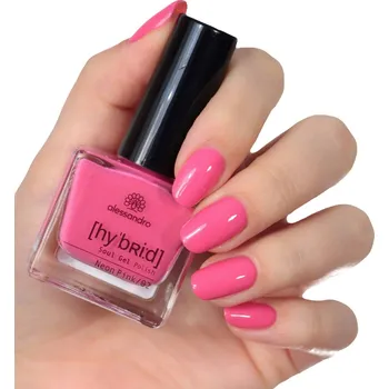 Lak na nehty Alessandro Hybrid gelový lak NEON PINK 8 ml