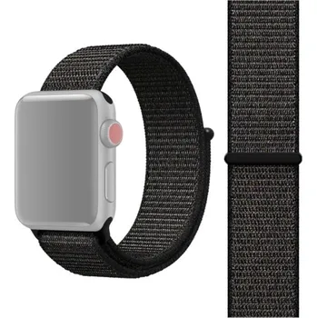 VSECHNONAMOBIL 33945 NYLON Řemínek Apple Watch 9 / 8 / 7 (45mm) / 6 / SE / 5/4 (44mm) / 3/2/1 (42mm) černý