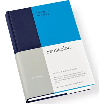 Diář Semikolon, Zápisník Cutting Edge 5-Year Journal DE A5 tmavě modro-světle modrý - Formadore