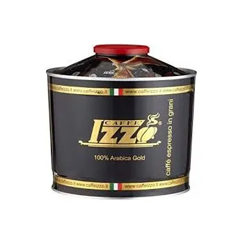 Káva Káva 1 kg IZZO zrnko 100 % Arabica gold (černo zlatá vakuová dóza)