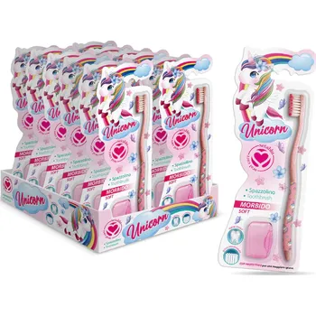 Zubní kartáček Spazzolino Unicorn dětský kartáček s krytkou Soft