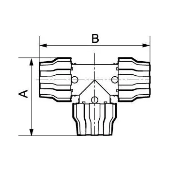 Ventil Airpress Třícestný ventil fi 63 mm s GW hliníkový 9PPSTE63