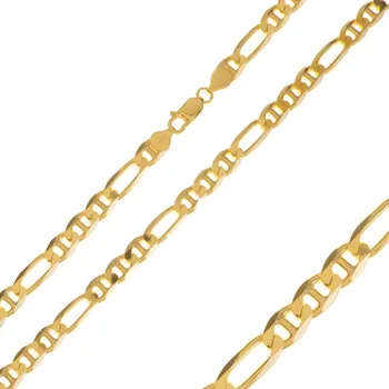 Šperk Argento 15336 Pozlacený stříbrný řetízek - vzor Figaruchi, šířka 6,9 mm | Délka: 55cm