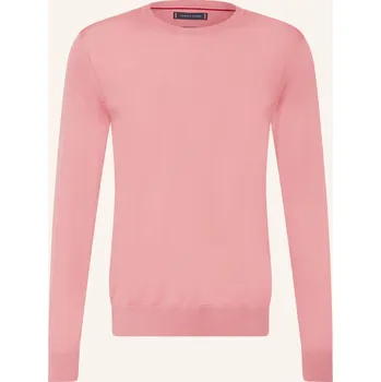 Pánské oblečení Tommy Hilfiger Pánský Svetr Z Merino Vlny, růžová, S