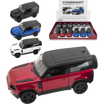 autodráha Kinsmart Auto model 1:36 Land Rover Defender 90 kov PB 13cm 4 barvy