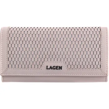 Dámská kožená peněženka Lagen Perfora béžová
