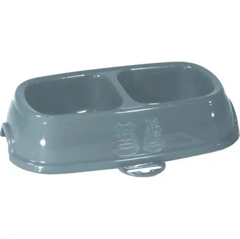 Miska pro psa ZOLUX Miska plast dvojMiska kočka protiskluz 2 x 200 ml