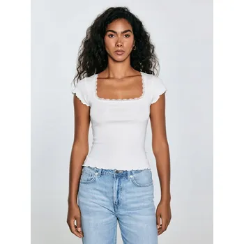 BIG STAR Dámské pruhované TRIČKO s carmen výstřihem MADLENA 100 M