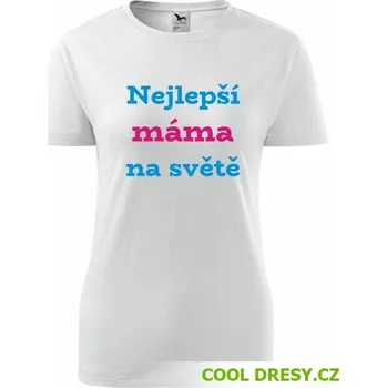 Tričko nejlepší máma na světě - Barva: bílá, Velikost L