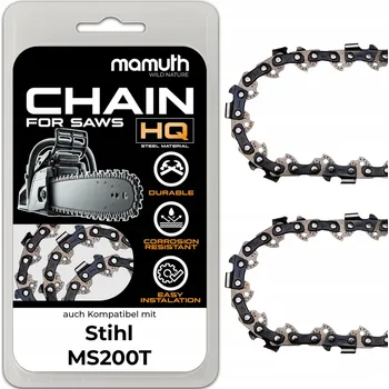 2x Řetěz 35 cm pro motorovou pilu Stihl MS200T, 52 článků