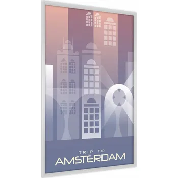 Obraz Plakát v rámu AMSTERDAM Architektura Dekor 50x70