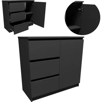 Komoda Komoda Matkam 80 x 35 x 77 cm grafit , matně šedá