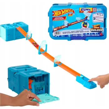 autíčko HOT WHEELS TRACK BUILDER SADA DRÁH ICE CRASH LEDOVÁ DRÁHA + AUTÍČKO HKX40