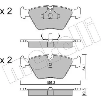 Brzdová destička Sada brzdových destiček, kotoučová brzda METELLI 22-0122-0
