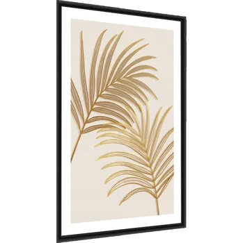 Obraz Plakát v Rámu Listy PALMY Béžová Příroda Léto 50x70