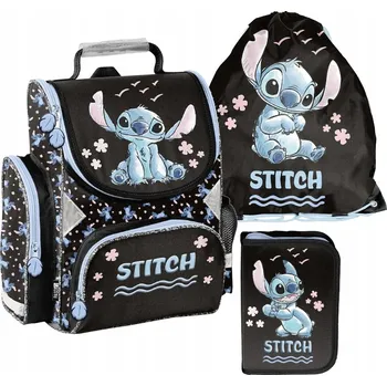 Školní batoh ŠKOLNÍ SET TORNISTER PASO batoh STITCH disney 1.-3. třída SET 3v1
