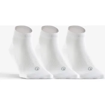 DECATHLON Polovysoké tenisové ponožky RS160 3 páry 39/42 BÍLÁ