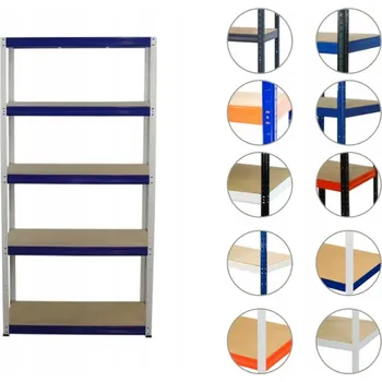 Dílenský regál Kovový regál skladový garážový HELIOS HWN 213x90x35 5x175kg