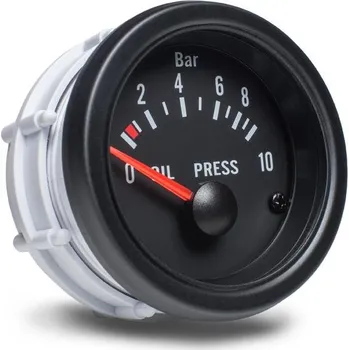 Budík Přídavný budík do auta Auto Gauge - ukazatel tlaku oleje, černý