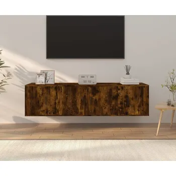 Obývací stěna vidaXL 3dílný set TV skříněk kompozitní dřevo [3188399] Barva: kouřový dub