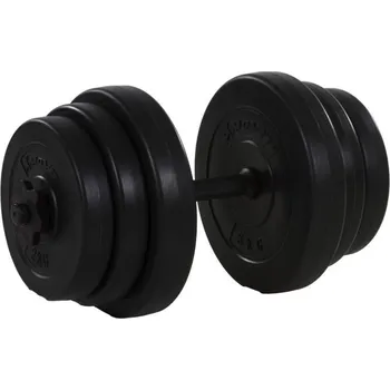 Jednoruční nakládací činka vč. závaží 20 kg černá